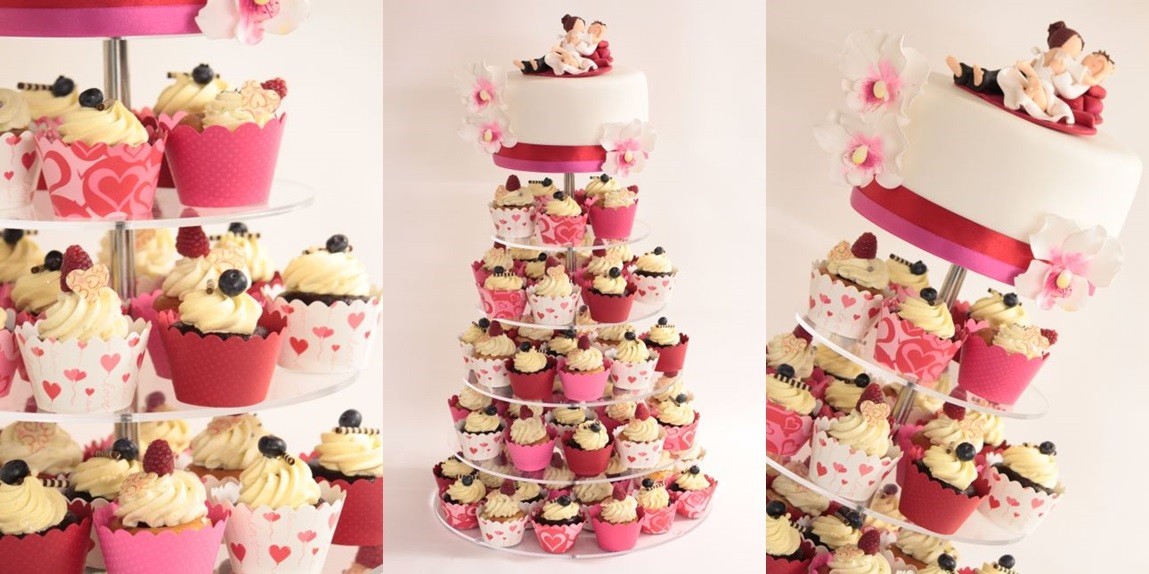 Cupcaketower statt "normaler" Hochzeitstorte
