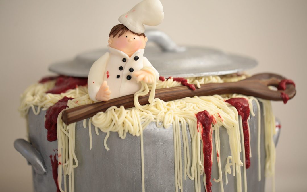Geburtstagstorte für einen Koch……ein Topf voller Spaghetti Bolognese