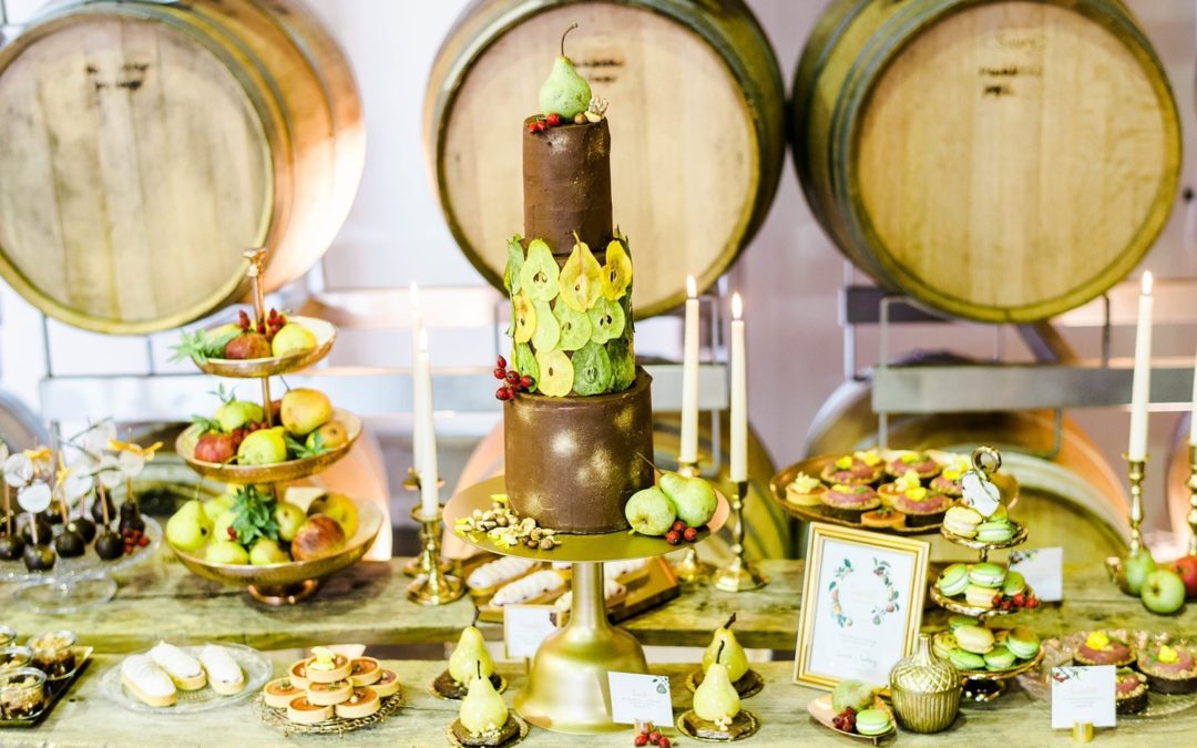 Sweet Candy Table rund um die Champagnerbratbirne